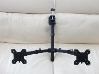 Vivo Full Motion Desk Mounted Dual Computer TV Monitor Mount