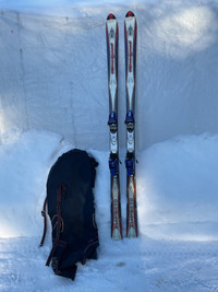 Paire de skis alpin Rossignol Bandito pour adultes 