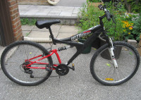 26" Supercycle Nitrous DS Mountain Bike, Black/Red