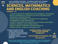 Sciences, Mathematics & English Tutor/Coach (Gr. 7-12 Students)