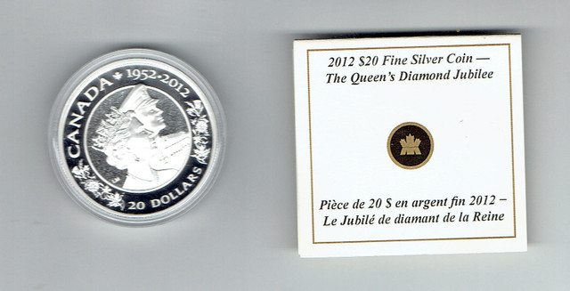 CANADA. 4 SILVER COIN The QUEEN'S DIAMOND JUBILÉÉ 1952-2012. dans Art et objets de collection  à Ville de Montréal - Image 3