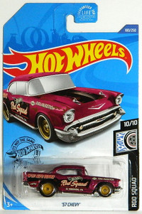 Hot Wheels 1/64 '57 Chevy STH Rod Squad Diecast