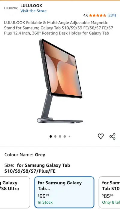 This new open box LULULOOK foldable and multi-angle adjustable magnetic stand is designed for Samsun...
