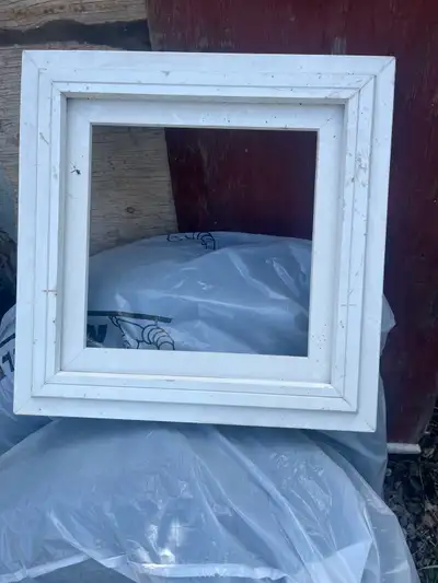 Square Vinyl Window Frame Only  - 17 3/4", View more