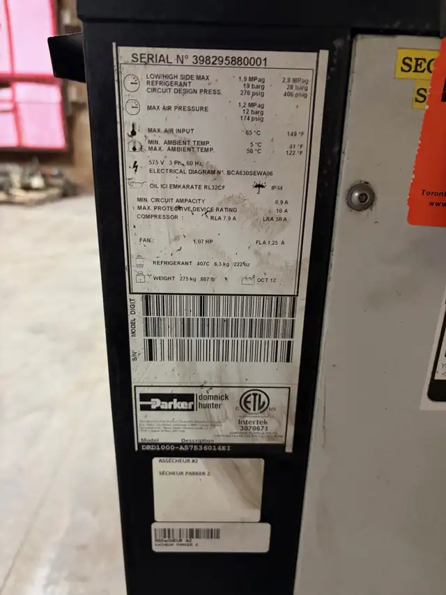 secheur air Parker DRD1000 air dryer in Other in Drummondville - Image 4