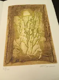 Fiorini Etching - Greeting Card L'oeuvre gravee