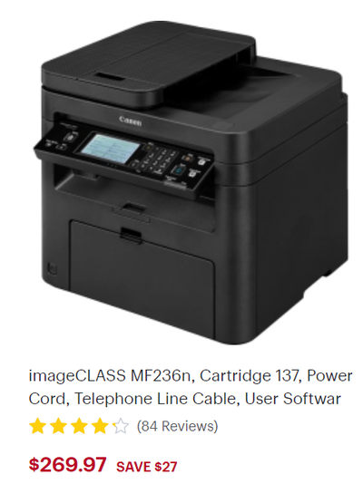 Canon laser Printer + Scanner, View more