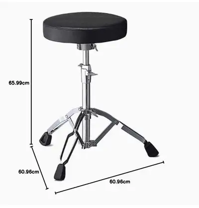 This Pearl double braced drum throne is a sturdy and adjustable seating option for any drummer, prov...