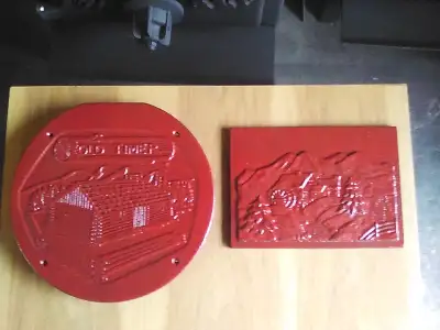 Located near Elora. Decorative Cast Iron Plates/Plaques. Solid cast iron, old, unique and waiting fo...