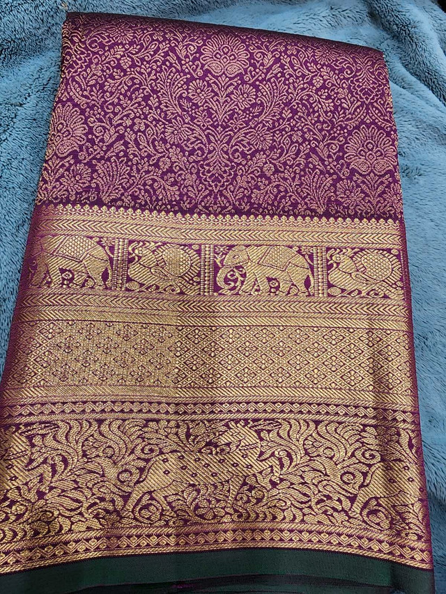 Kanchipuram pure silk saree  in Wedding in Mississauga / Peel Region - Image 2