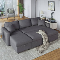 Pull out sofa storage bed 4 seater comfortable couch