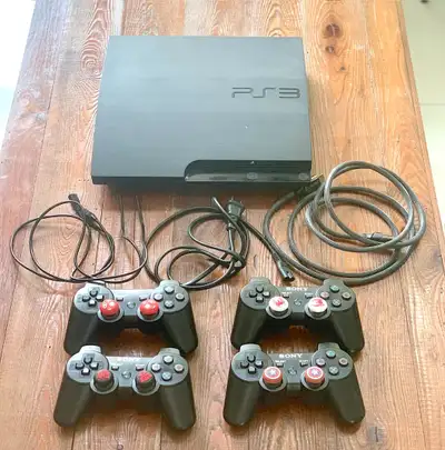 Sony Playstation 3 Slim PS3 Multiplayer Bundle《 4 x Controller 》, View more