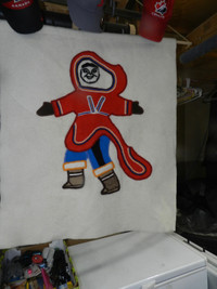 Inuit Style Art Embroidered Stitching on Felt, Wall Hanging Mot