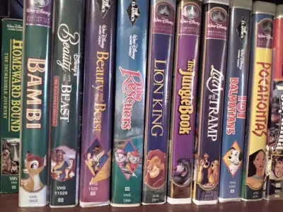 I have numerous Disney movies for sale on VHS. I used to collect them, watched less than a dozen tim...