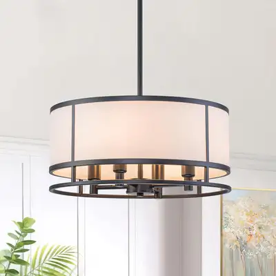15.7" Modern Drum Chandelier for Dining Room, Kitchen, Entryway,, View more