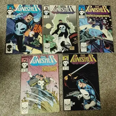 Lot of 5 issues of The Punisher (Marvel Comics, 1987), View more