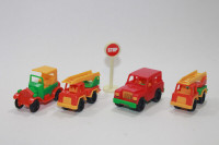 Mini BRUDER Lot Vintage GERMAN Made Toys NR Snap Plastic