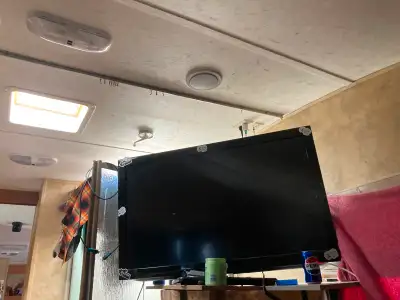 Good working tv. To big for in my RV but works perfectly fine 42” not smart tv No remote 120obo