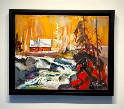 huile sur toile réalisée par Yvon Provost ( Montréal (1935 – Boucherville ). Après ses études univer...