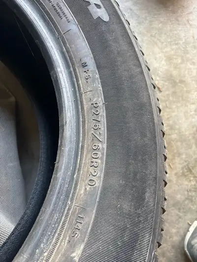 Set of 4 20 inch take off tires. I’d say close to 75% tread life. Call or text 780-381-4411