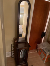 Antique unit with mirror and background lighting 