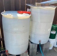 Rain barrels with faucet