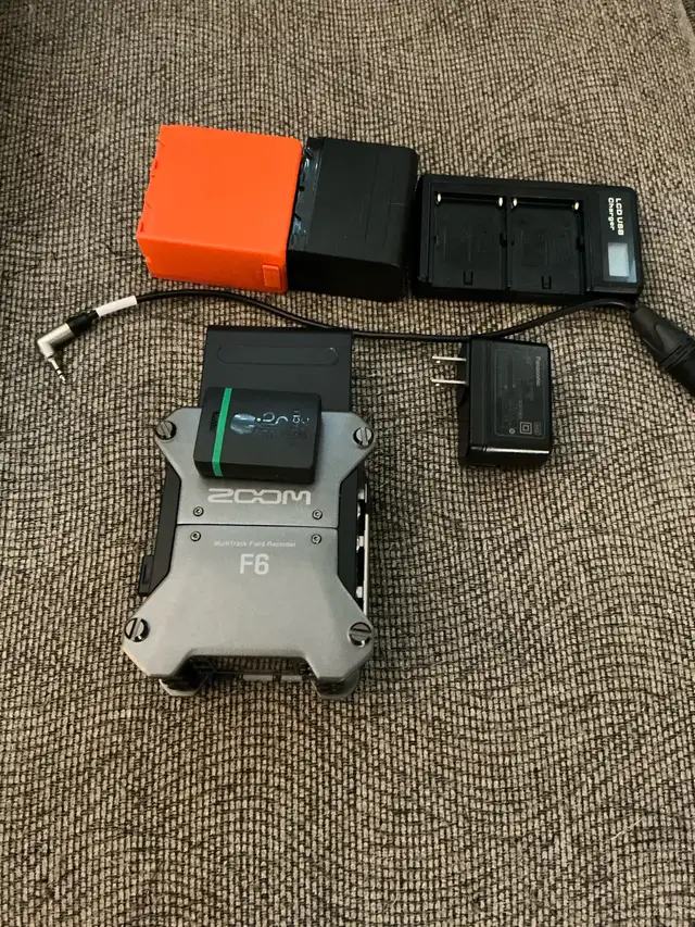 Zoom F6 Digital Audio Recorder with extra batteries.63611958725249120