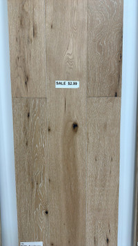 3/4” luxury engineered flooring on sale for $2.99/sqft