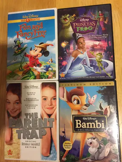 Disney DVDs EUC Bambi Fun and Fancy Free Parent Trap Princess , View more