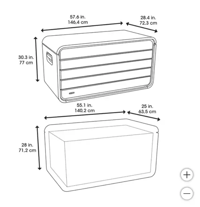 Lifetime Modern Storage Deck Box 165G in Outdoor Tools & Storage in City of Toronto - Image 7