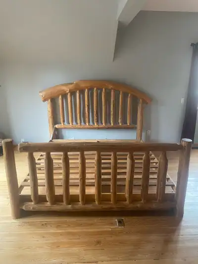 rustic log bed frames , View more