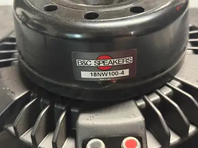 B&C 18NW100 - 4 ohm 18" Neodymium 4.0" Voice Coil Woofer, View more