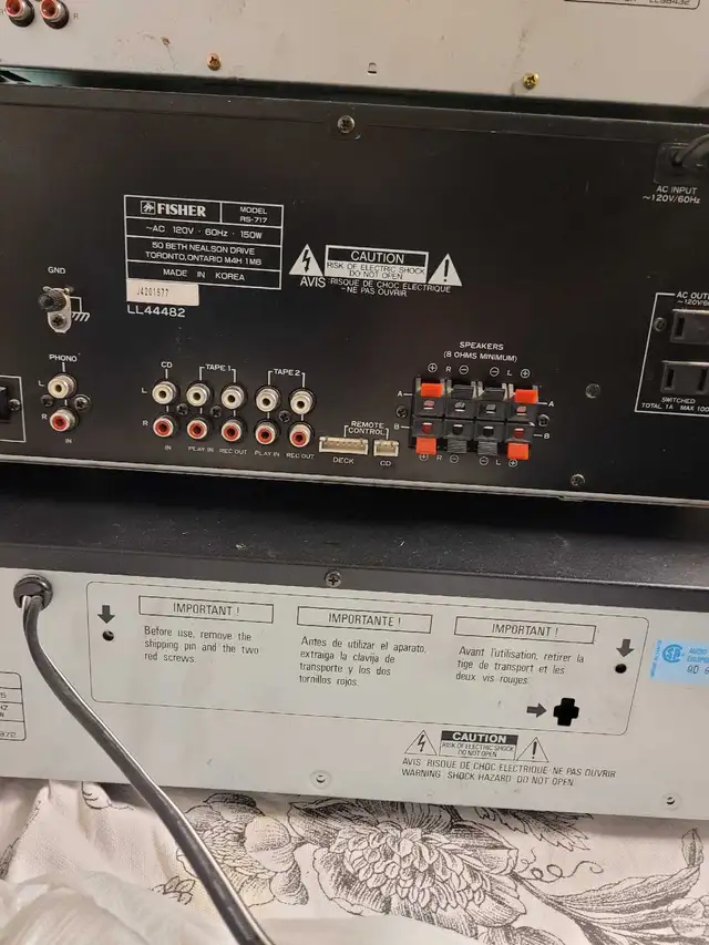 AKAI STEREO. FISCHER STEREO. RECEIVER. TURNTABLE. CASSETTE DECK. in Stereo Systems & Home Theatre in City of Toronto - Image 8