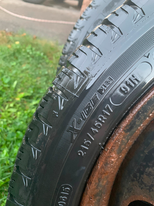 winter tires 215/45R17 off a Subaru in Tires & Rims in Oshawa / Durham Region - Image 4