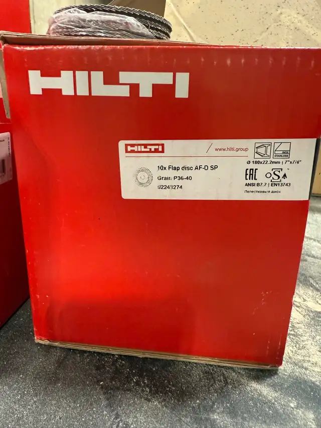 Hilti 7" Flap Discs (77 total)603219808570593282