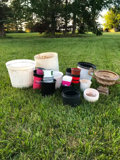 A few pots of various sizes. Can use for transplanting or starting seeds. Can meet in Calgary, Text...