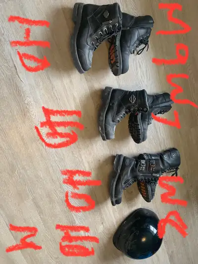 Harley Davidson jackets, chaps, vests, boots and helmets. All in excellent condition,prices start at...