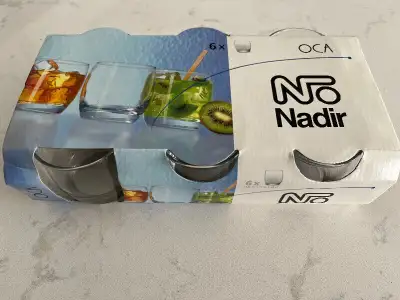 6 x 340ml Nadir Figeiredo glass cups made in Brazil, View more