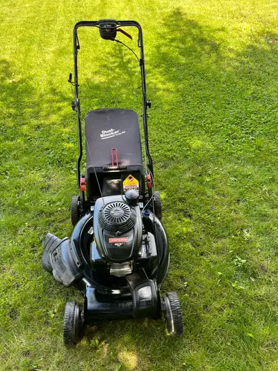 For sale Craftsman 22” self propelled front wheel drive. Honda gas powered engine. Mulch, bag, side...