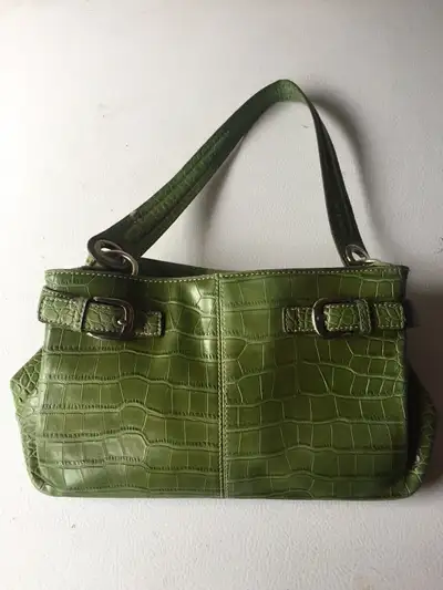 Tommy Hilfiger faux leather olive green purse/handbag, View more