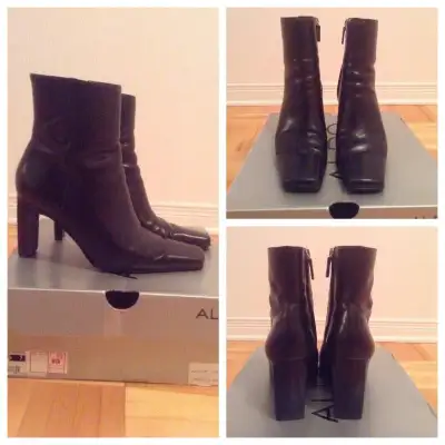 Leather boots, View more