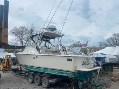 Concorde Sports Fish 27' Fiberglass hull Year -1976 Power -twin Chrysler 440's , velvet drive tranny...