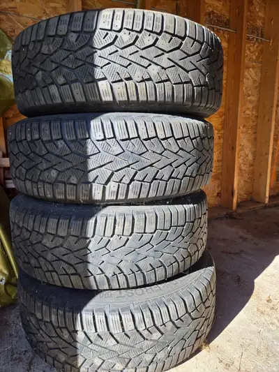 4 winter tires on rims. 5 X 112mm bolt pattern ~6mm tread depth