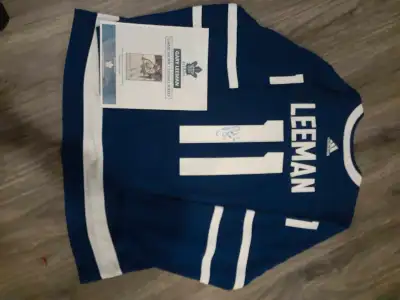 Gary leeman game worn signed jersey 