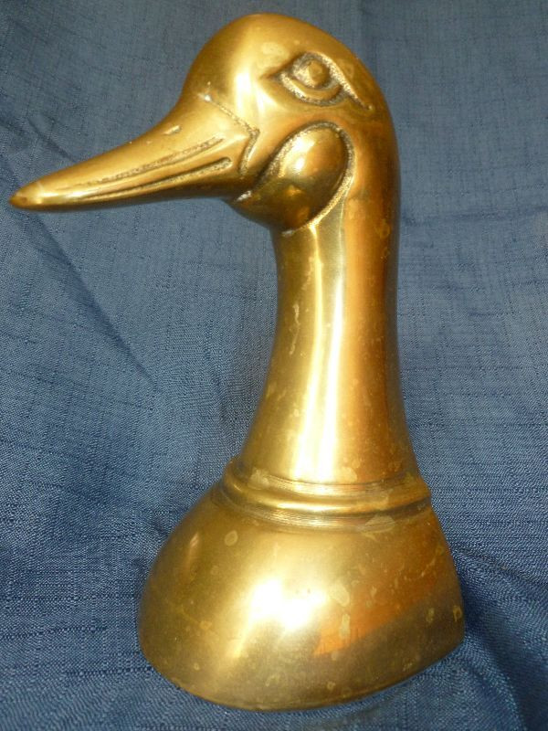 1 Solid brass Mallard duck head book end / book holder in Home Décor & Accents in Brantford - Image 2