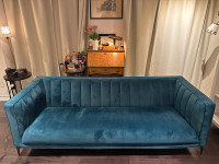Gorgeous Blue Jewel Tone Couch