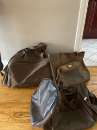 3 piece Leather duffel bag set