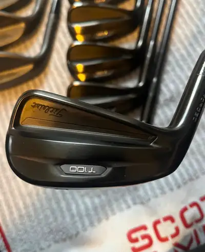 MINT Titleist Left Handed T100 Black Irons UPGRADED Shafts, View more
