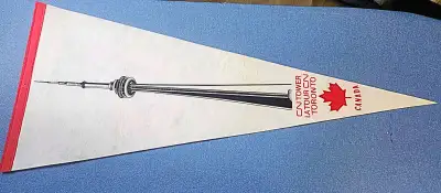Vintage 1970s CN Tower Toronto Pennant Rare 70s Canada Souvenir, View more