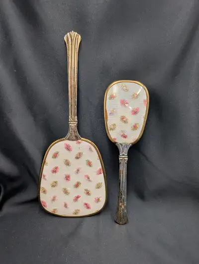 Vintage Vanity Mirror & Brush Set, View more